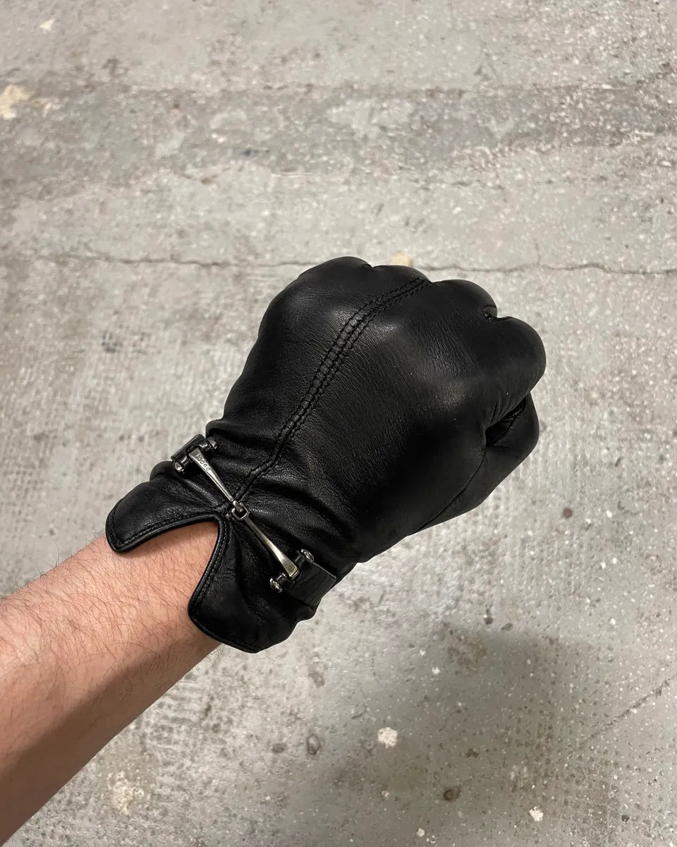 Gucci Black Leather Gloves RQfpLhO 1