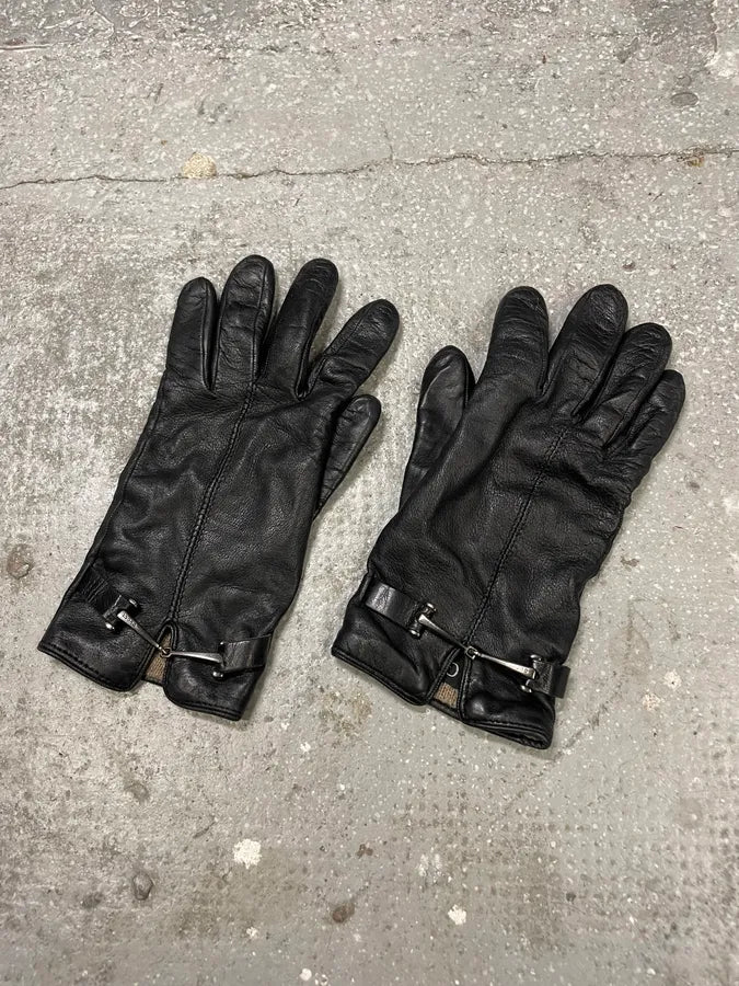 Gucci Black Leather Gloves RQfpLhO 5