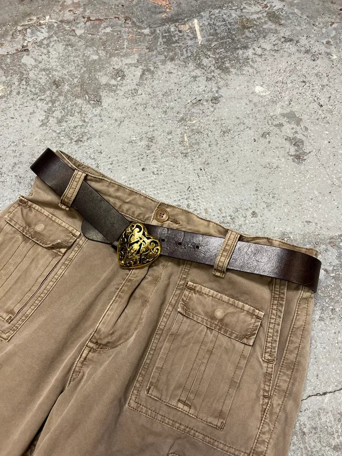 Gucci Black Leather Gold Human Heart Buckle Belt ZqpDtot 1