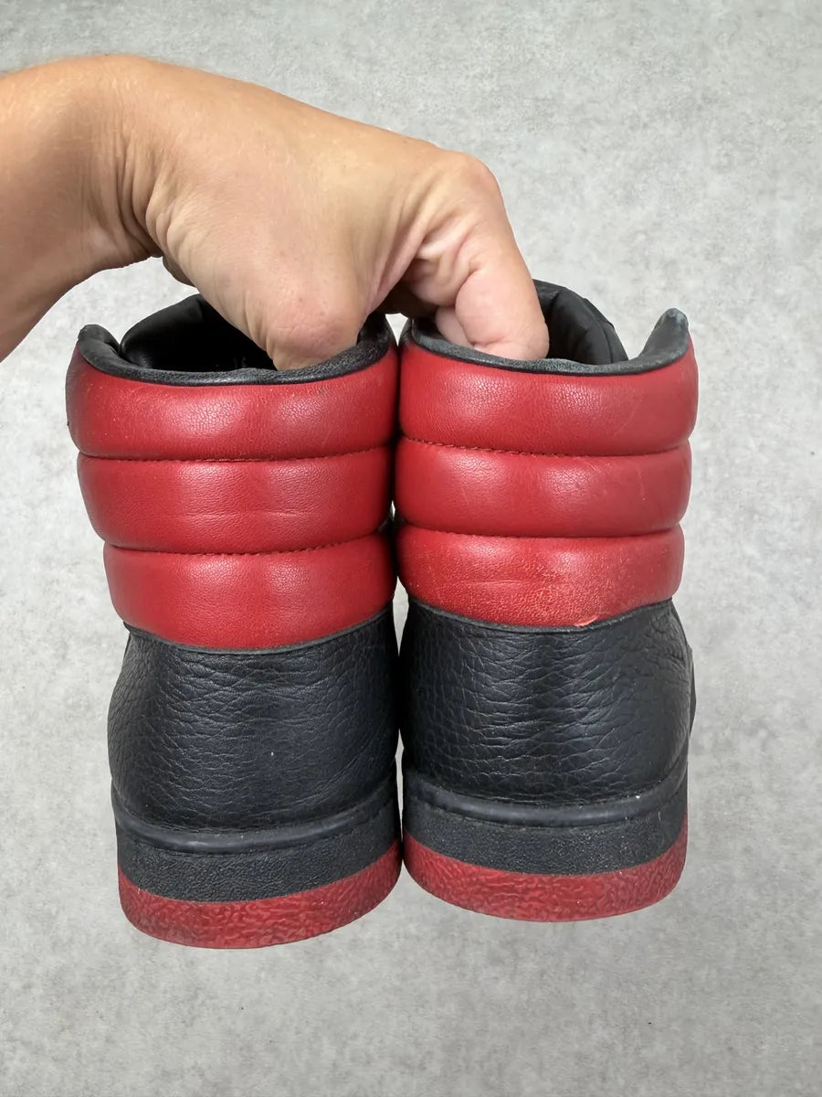 Gucci Black Leather High Red Contrast Stripe Sneakers sUJbfop 5