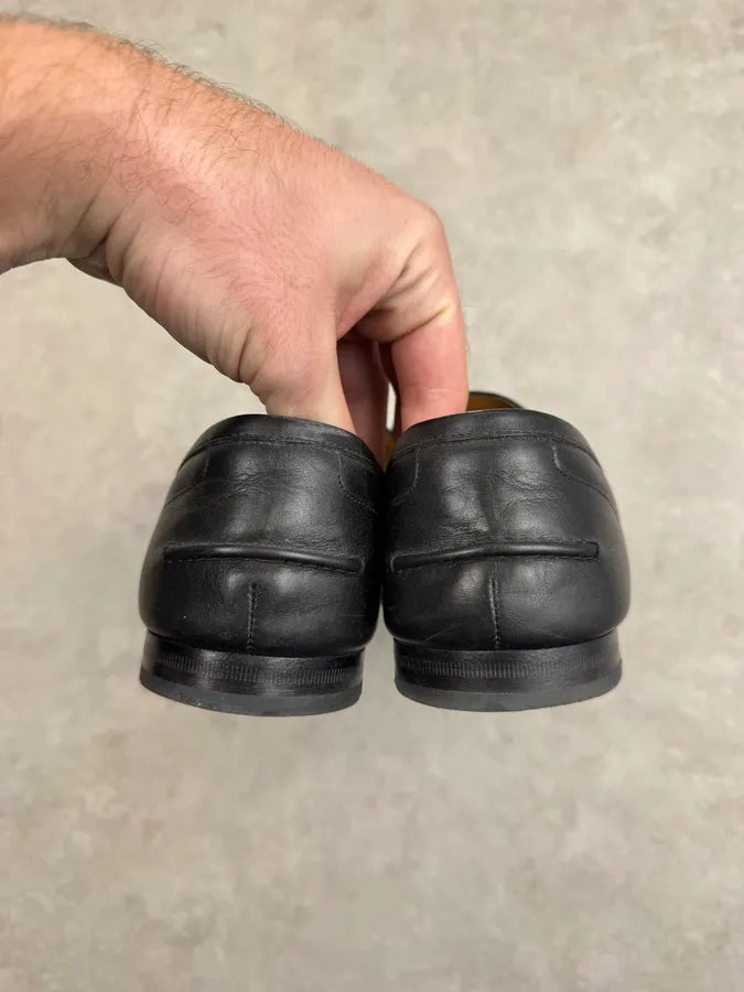 Gucci Black Leather Horsebit Jordaan Loafer Shoes zXrgEtp 5
