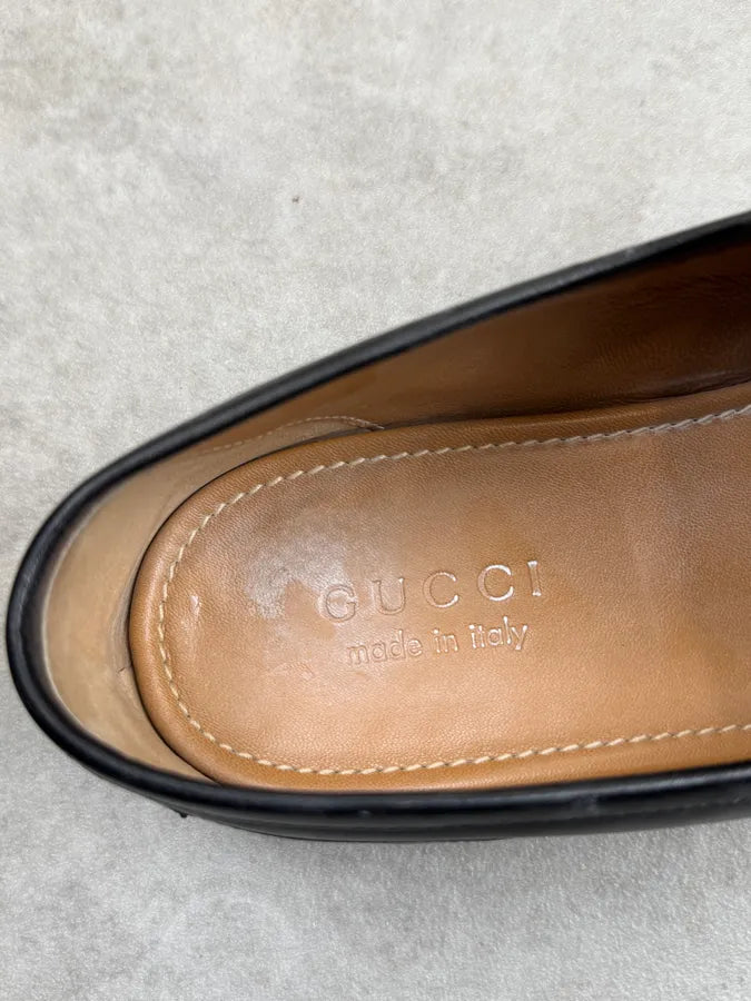 Gucci Black Leather Horsebit Jordaan Loafer Shoes zXrgEtp 9