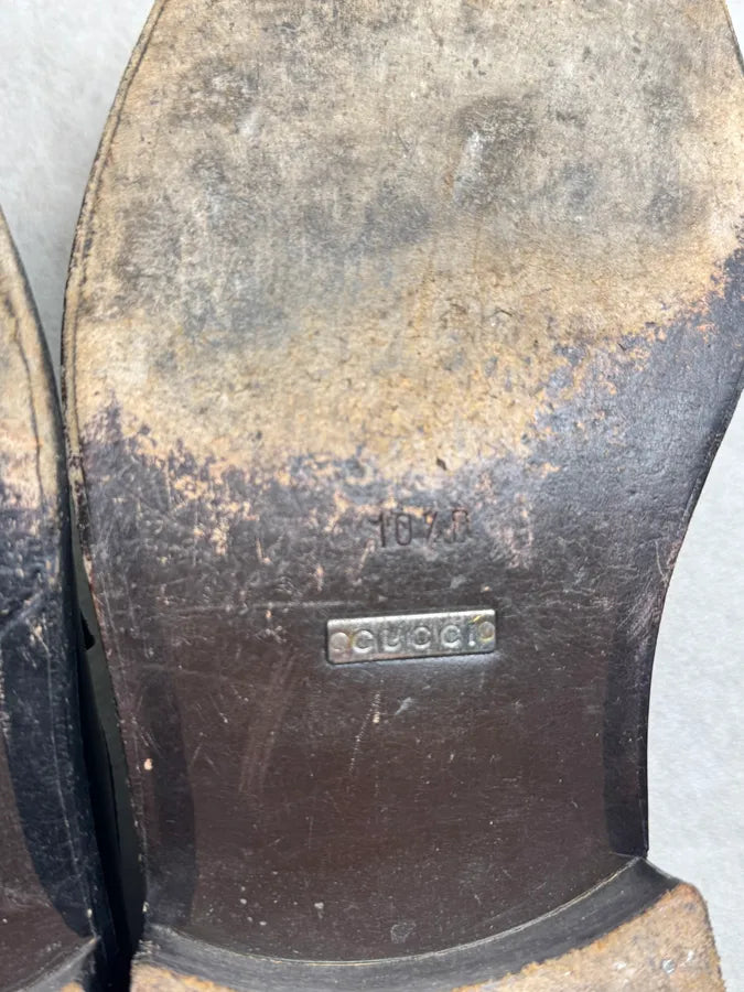 2000s Gucci Black Leather Horsebit Loafer Shoes by Tom Ford GFzWZrE 11