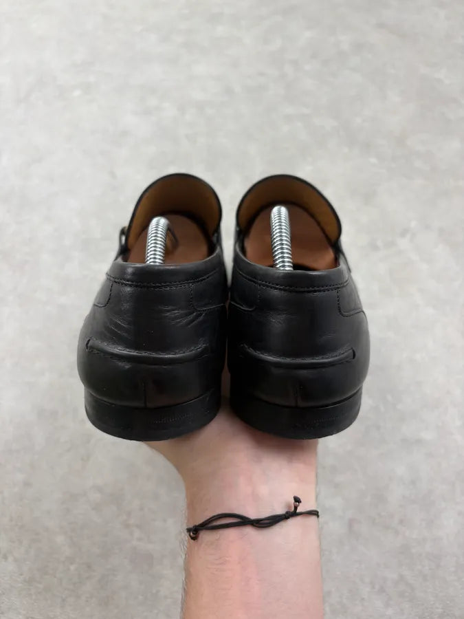 Gucci Black Leather Horsebit Loafers rPUmyDU 6