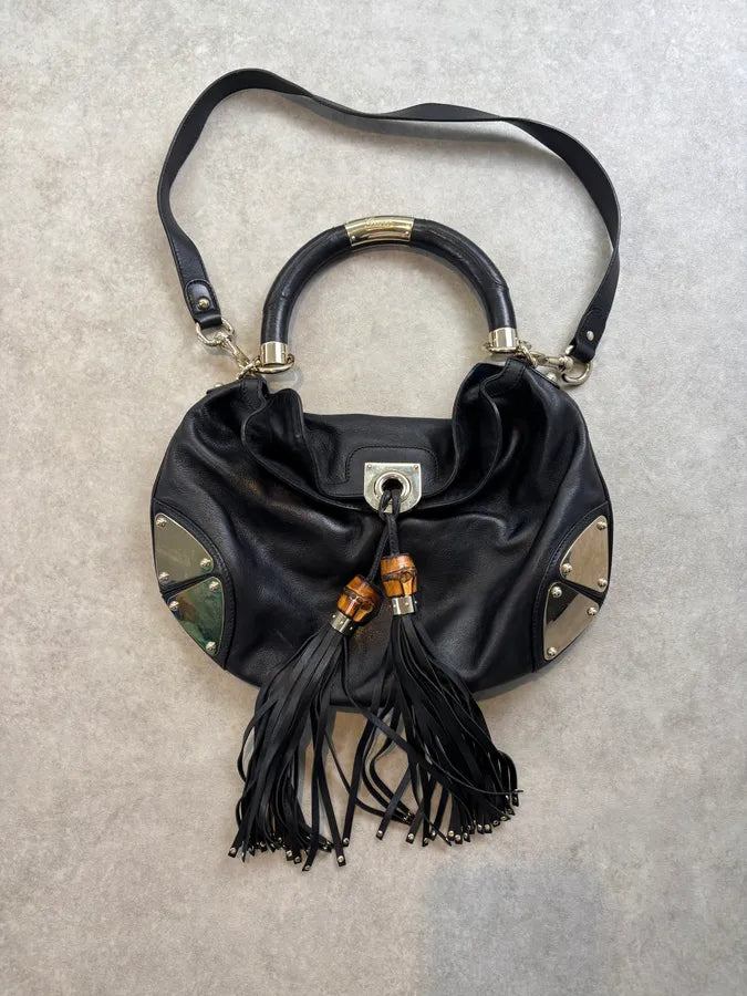 SS2008 Gucci Black Indy Leather Handle Bag by Frida Giannini ursgYrf 3