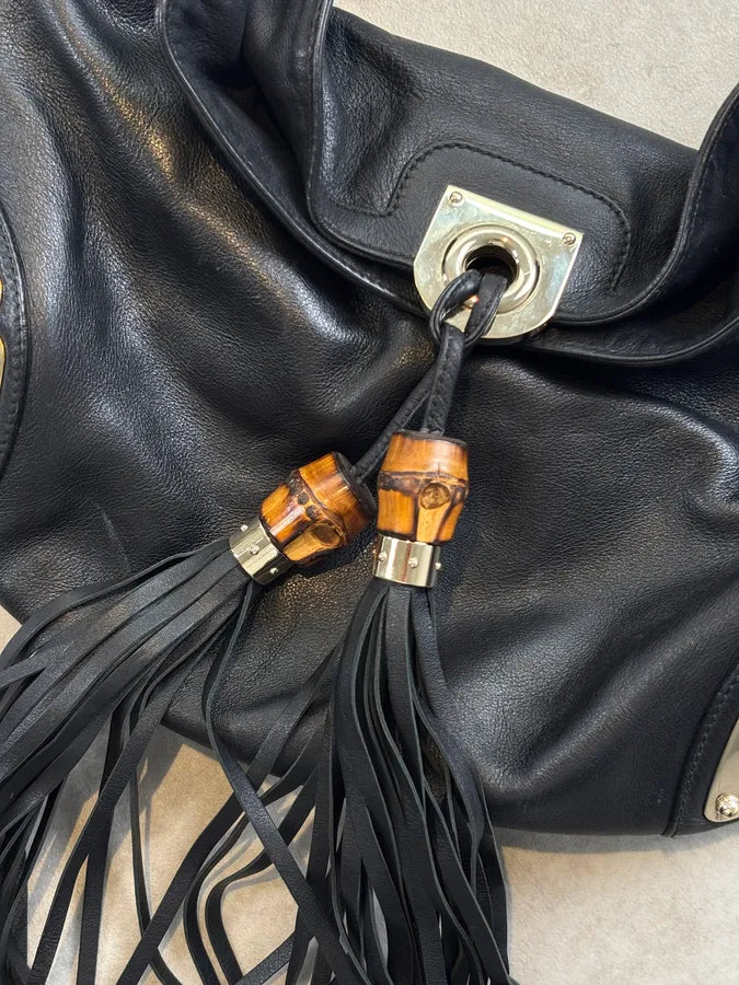 SS2008 Gucci Black Indy Leather Handle Bag by Frida Giannini ursgYrf 6
