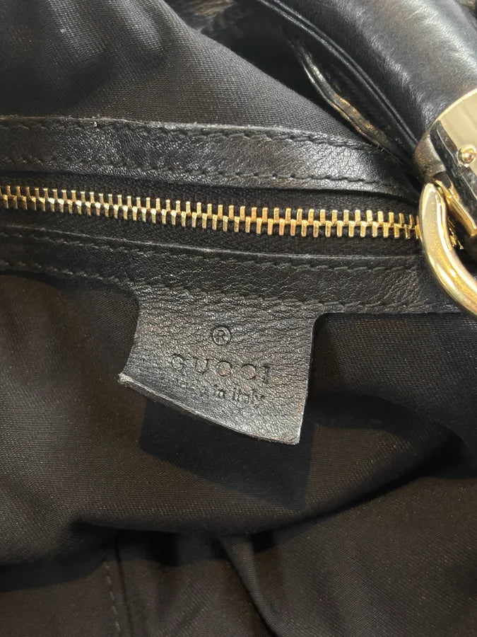 SS2008 Gucci Black Indy Leather Handle Bag by Frida Giannini ursgYrf 12
