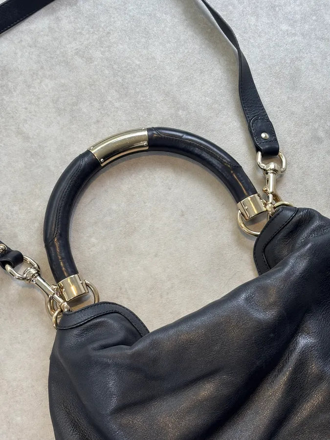 SS2008 Gucci Black Indy Leather Handle Bag by Frida Giannini ursgYrf 9