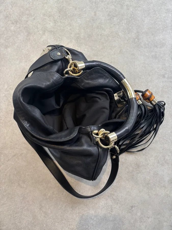SS2008 Gucci Black Indy Leather Handle Bag by Frida Giannini ursgYrf 11