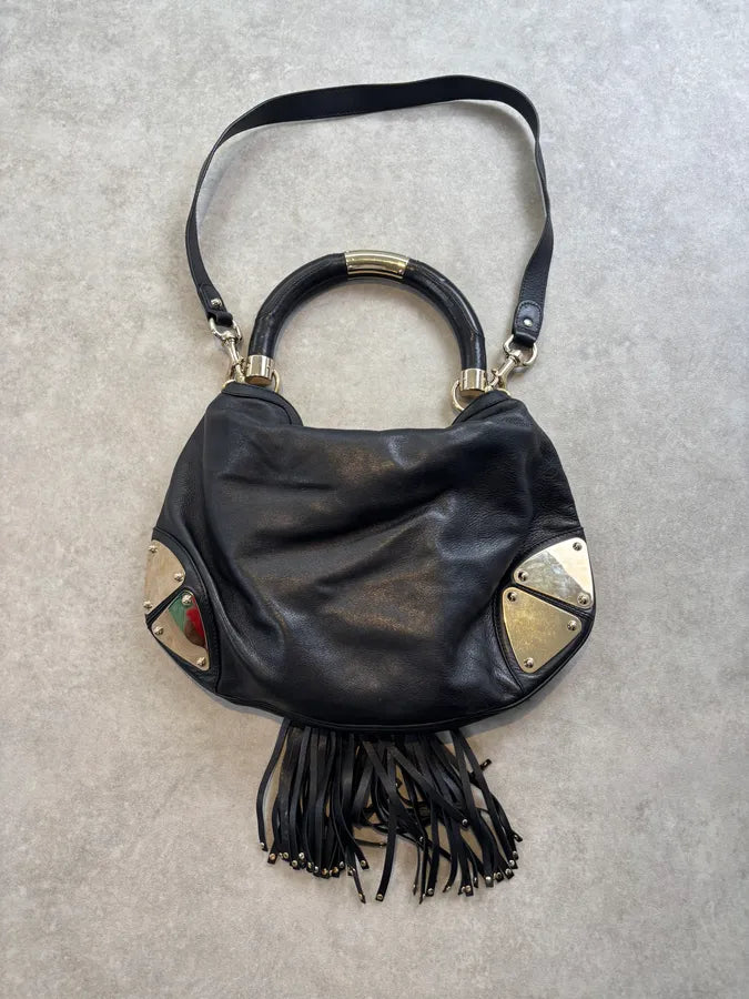 SS2008 Gucci Black Indy Leather Handle Bag by Frida Giannini ursgYrf 7