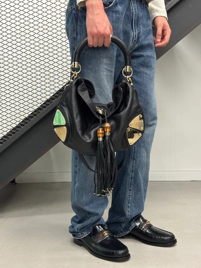 SS2008 Gucci Black Indy Leather Handle Bag by Frida Giannini ursgYrf 2