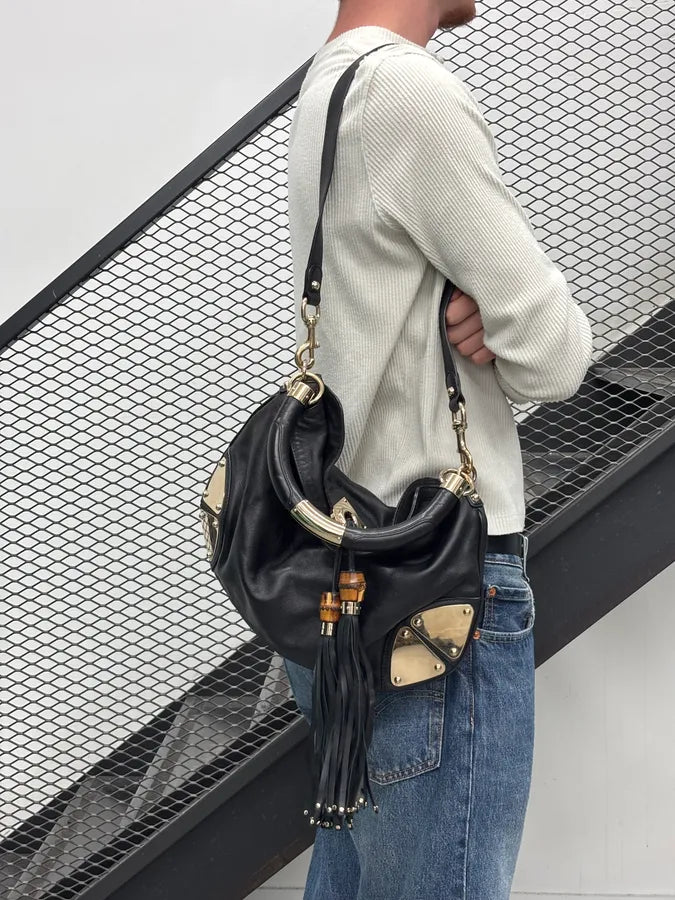 SS2008 Gucci Black Indy Leather Handle Bag by Frida Giannini ursgYrf 1
