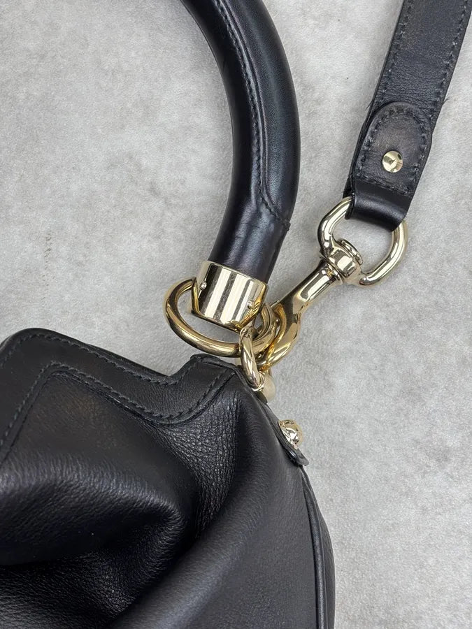 2000s Gucci Black Leather Indy Hobo Shoulder Bag by Frida Giannini CQSvbIb 7