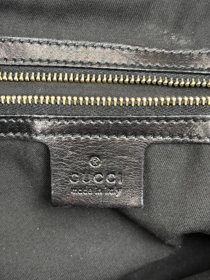 2000s Gucci Black Leather Indy Hobo Shoulder Bag by Frida Giannini CQSvbIb 17