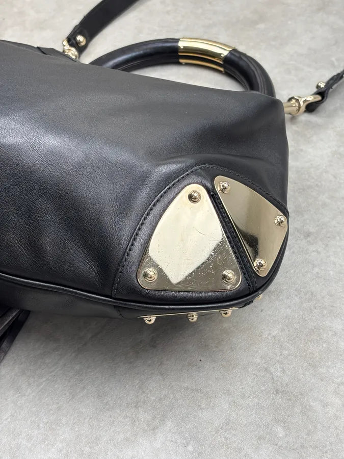 2000s Gucci Black Leather Indy Hobo Shoulder Bag by Frida Giannini CQSvbIb 12