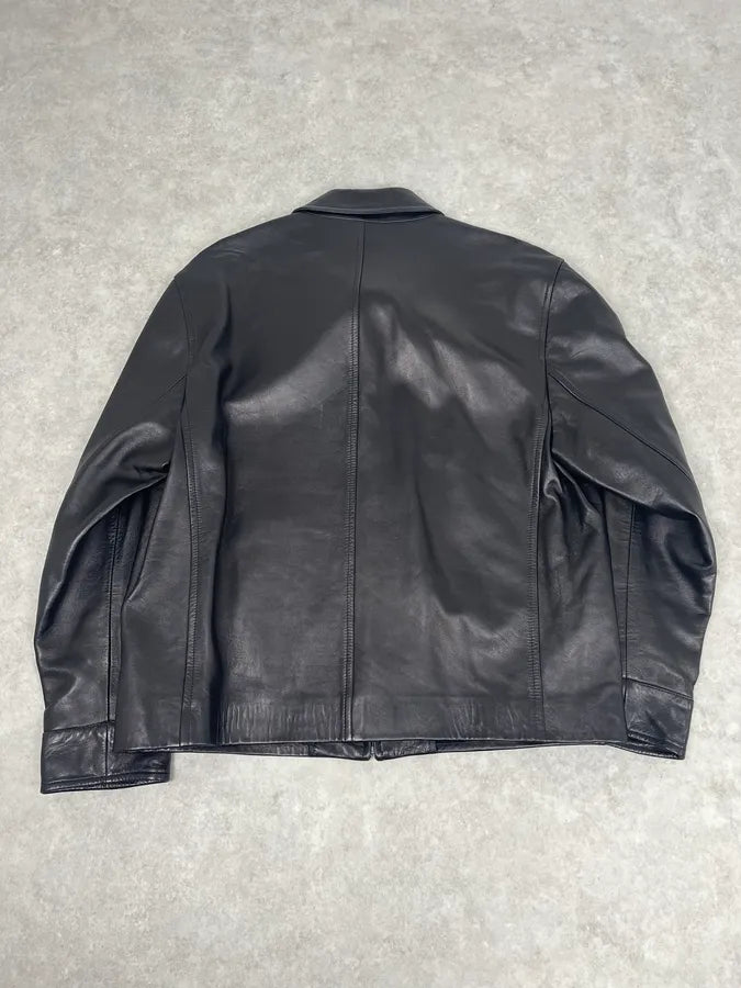 2010s Gucci Premium Black Zip-up Leather Jacket abVQgpB 5