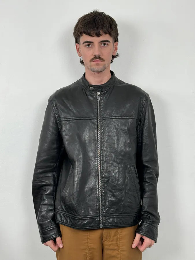 Gucci Black Premium Leather Jacket WfWjNgC 1