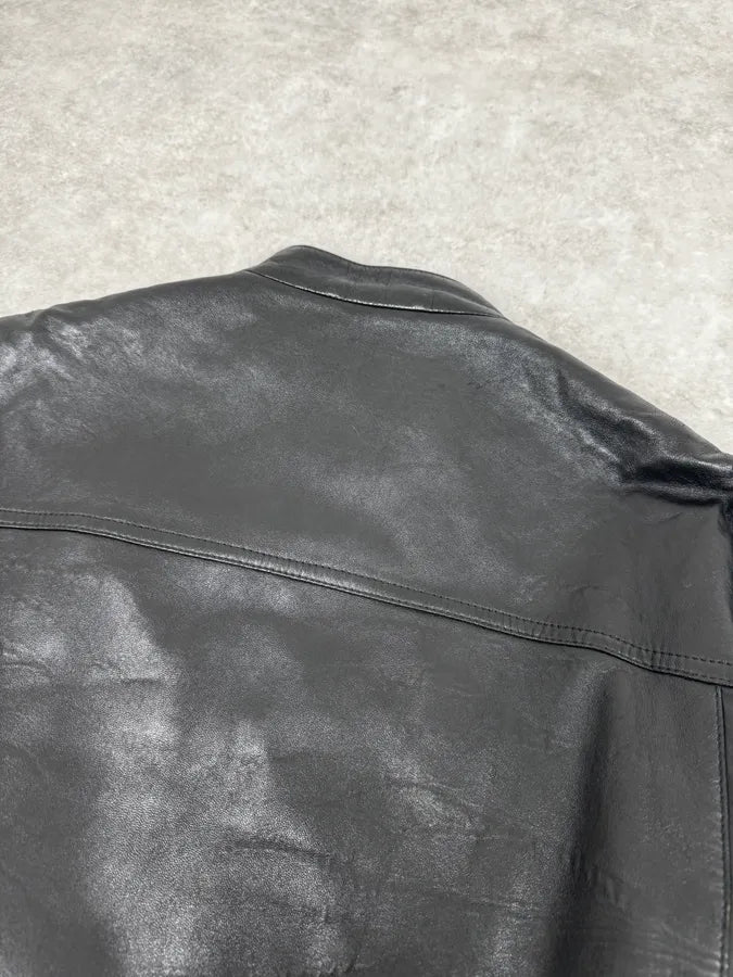 Gucci Black Premium Leather Jacket WfWjNgC 5