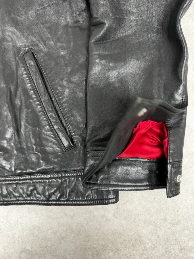 Gucci Black Premium Leather Jacket WfWjNgC 7