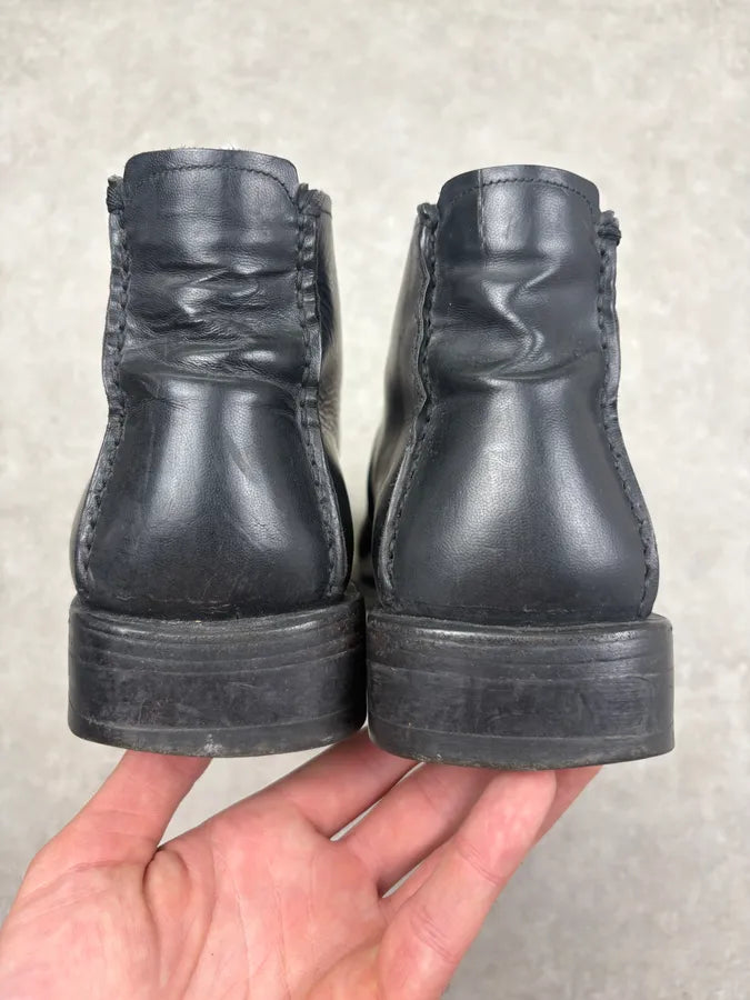 Gucci Black Leather Lace-Up Boots dRGzZSx 6