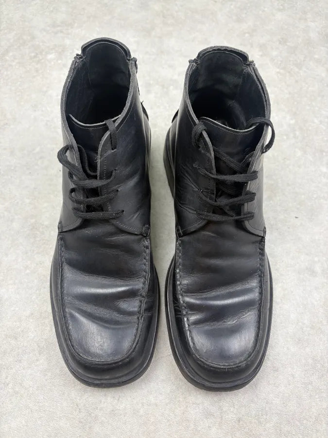 Gucci Black Leather Lace-Up Boots dRGzZSx 1