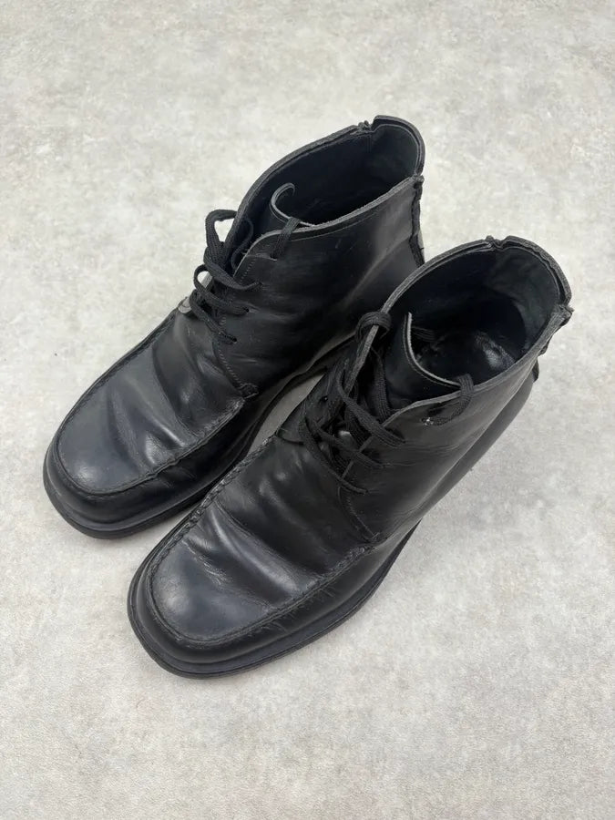 Gucci Black Leather Lace-Up Boots dRGzZSx 2
