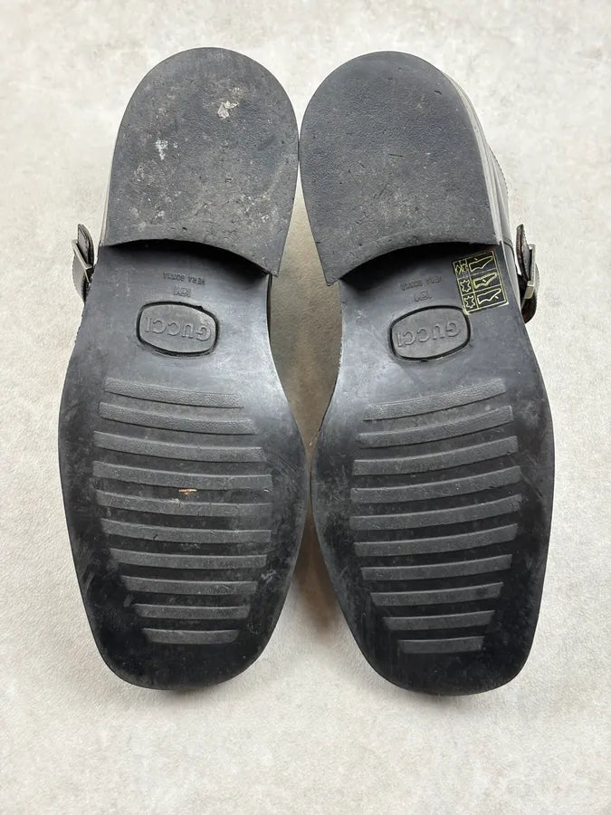 Gucci Black Leather Loafers OhmrZUY 6