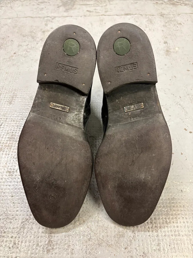 Gucci Black Leather Classy Signature Boots fizZvIl 7