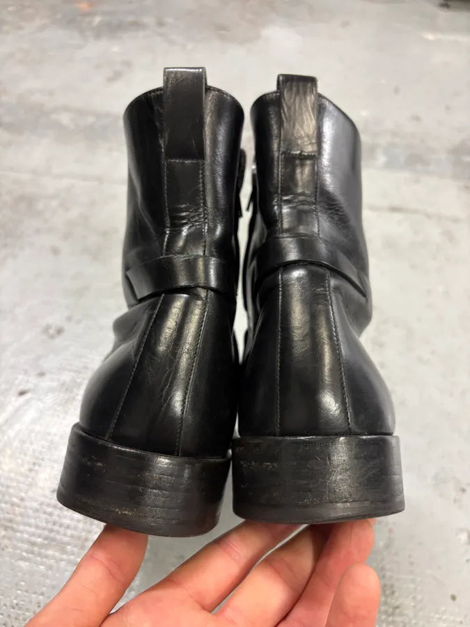 Gucci Black Leather Classy Signature Boots fizZvIl 6