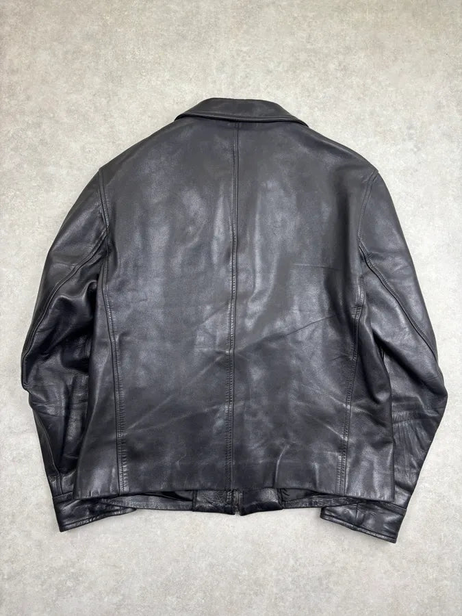 1990s Gucci Black Premium Leather Jacket by Tom Ford jgiHmBc 4