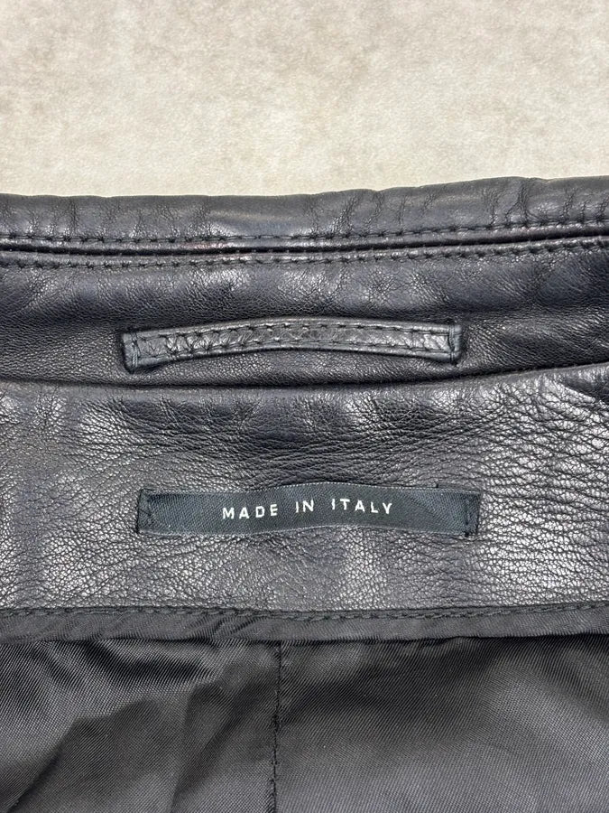 1990s Gucci Black Premium Leather Jacket by Tom Ford jgiHmBc 11