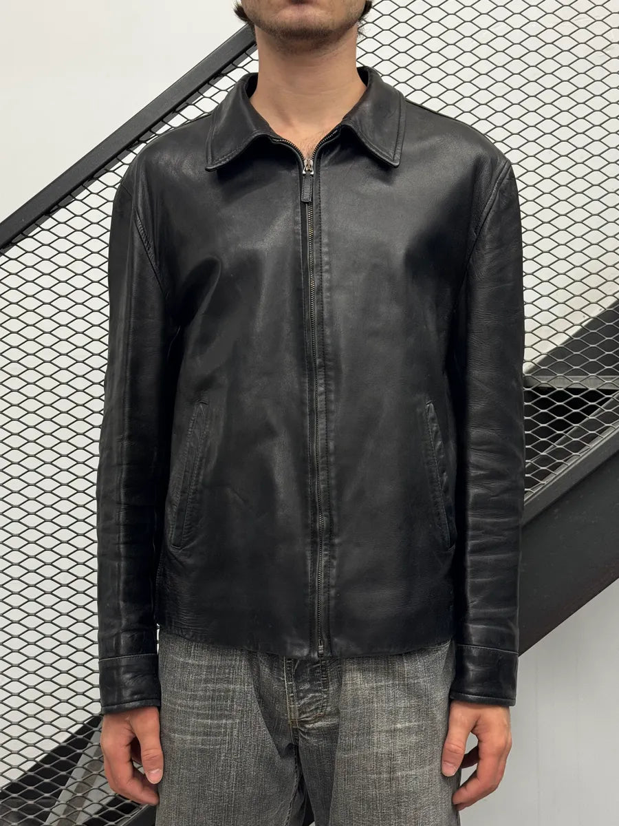 1990s Gucci Black Premium Leather Jacket by Tom Ford jgiHmBc 1