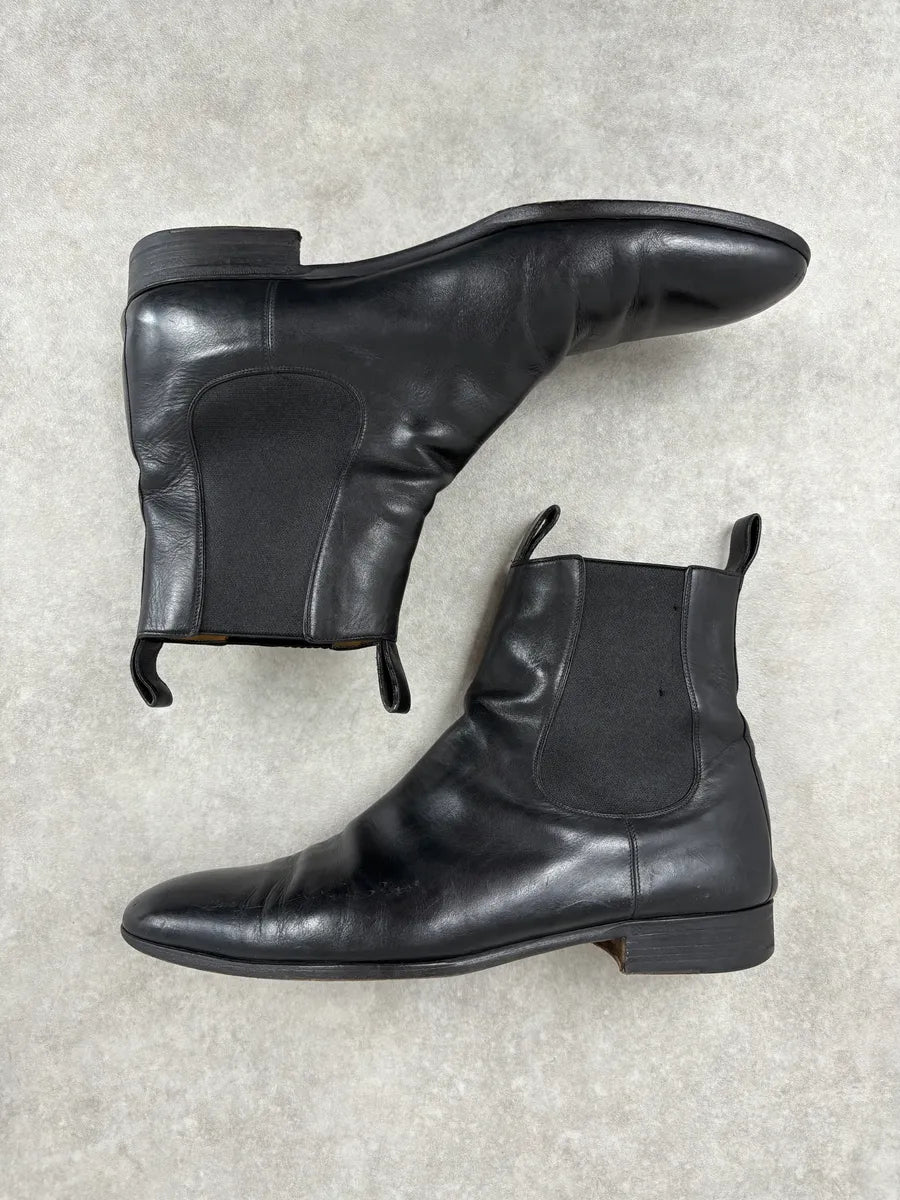 Gucci Black Leather Minimalist Premium Boots imZBIyr 3