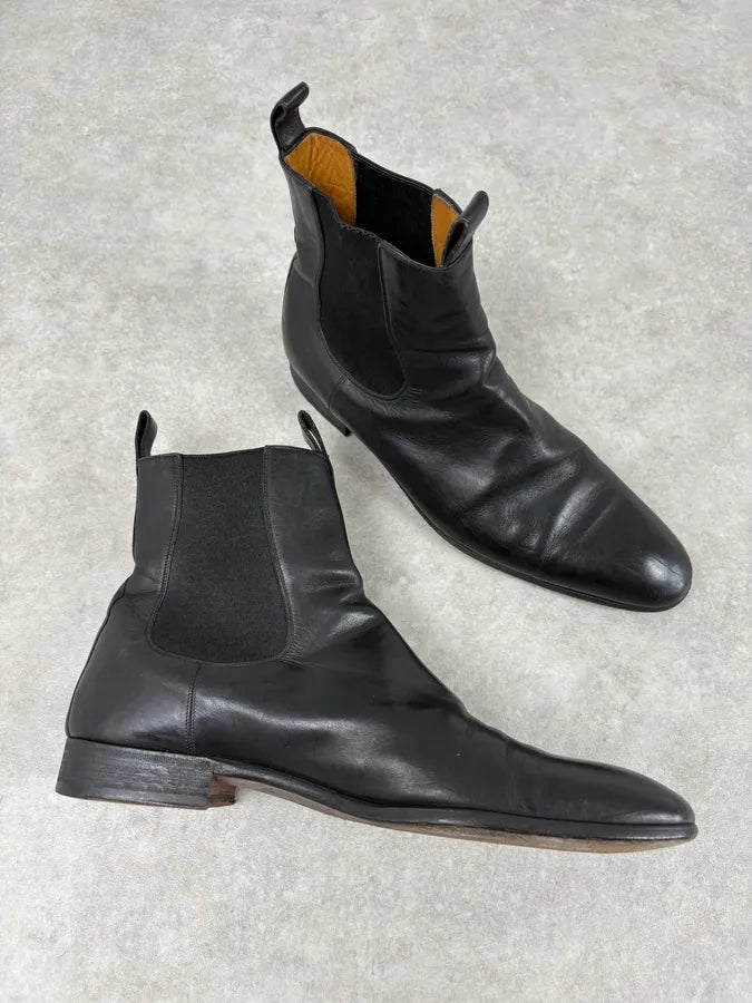 Gucci Black Leather Minimalist Premium Boots imZBIyr 4
