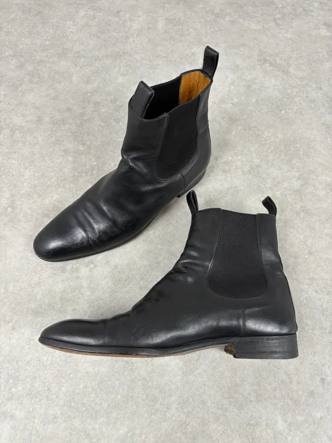 Gucci Black Leather Minimalist Premium Boots imZBIyr 5