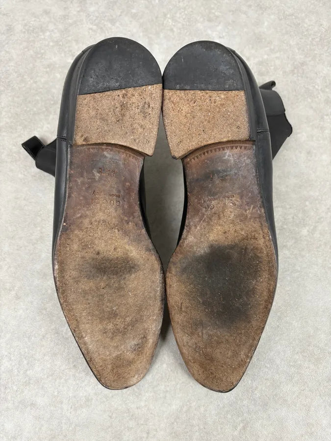 Gucci Black Leather Minimalist Premium Boots imZBIyr 7