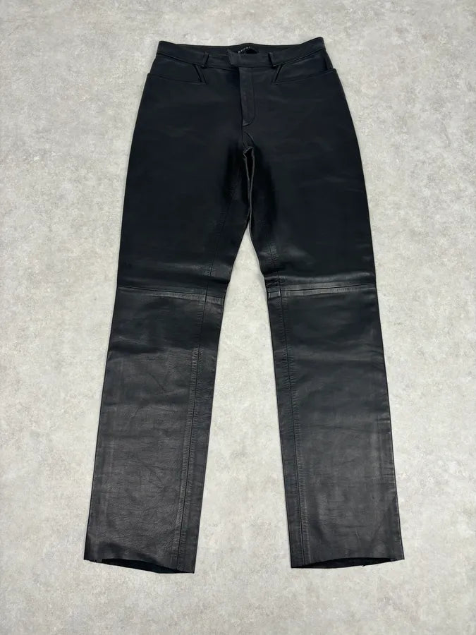 2000s Gucci Black Minimalist Leather Slim Pants by Tom Ford yAmIhWh 0