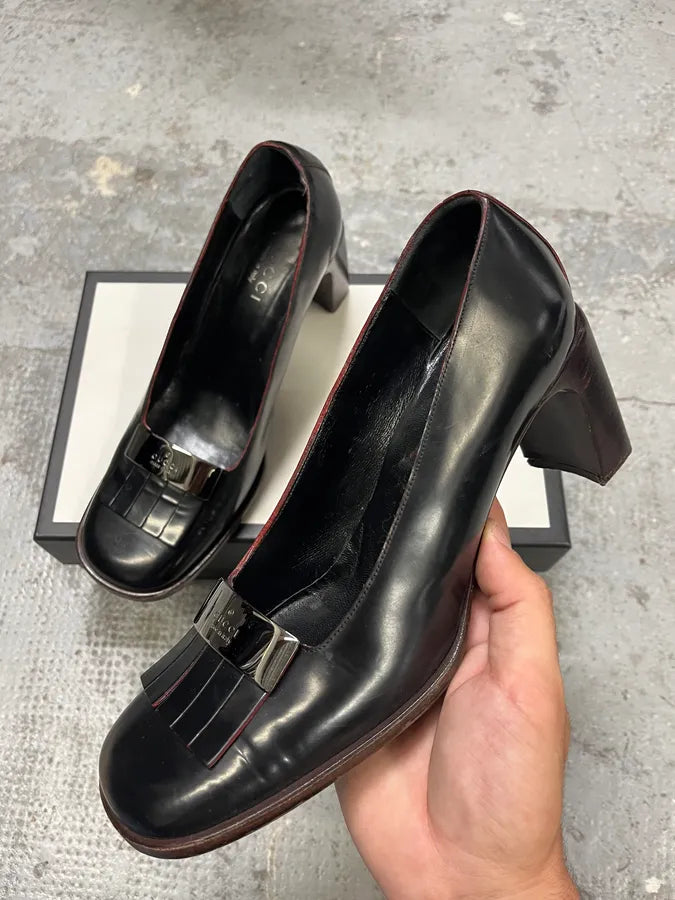 Gucci Black Leather Pumps Heels (39eu/us6.5) mgDwLNu 0