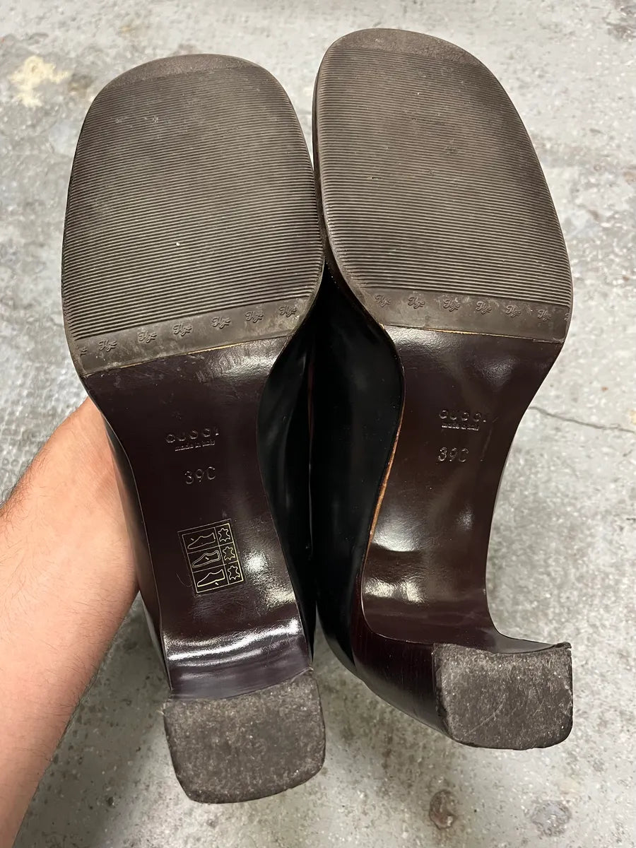 Gucci Black Leather Pumps Heels (39eu/us6.5) mgDwLNu 10