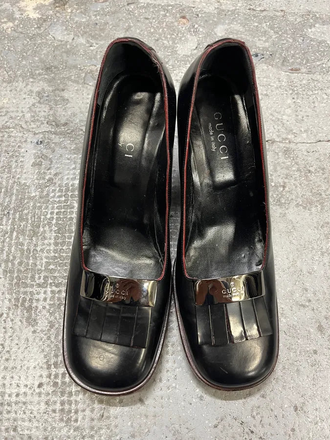 Gucci Black Leather Pumps Heels (39eu/us6.5) mgDwLNu 8