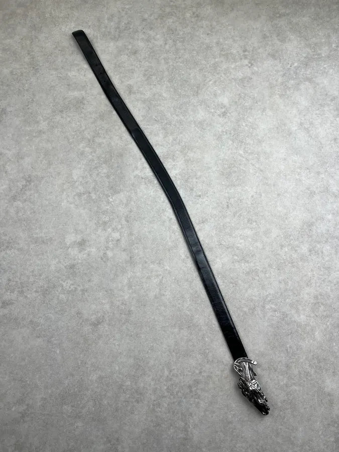 Gucci Black Leather Racing Horses Belt by Tom Ford VSMCZui 6