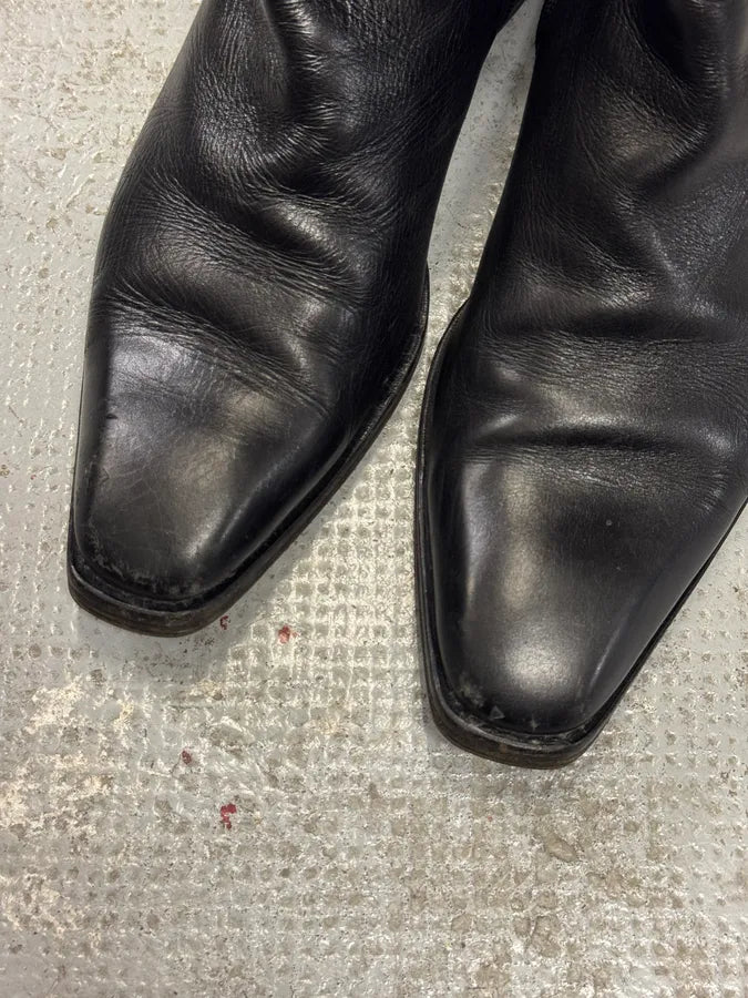 Gucci Black Leather Signature Ankle Boots PgFrYte 3