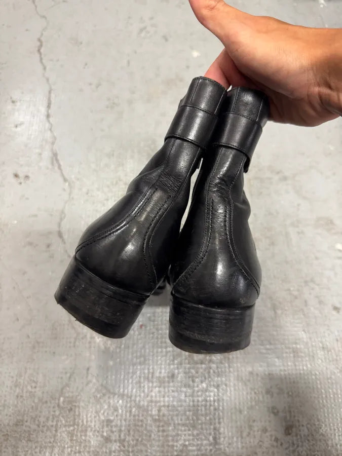 Gucci Black Leather Signature Ankle Boots PgFrYte 4