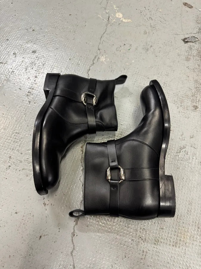 Gucci Black Leather Signature Boots wxEUbNg 1