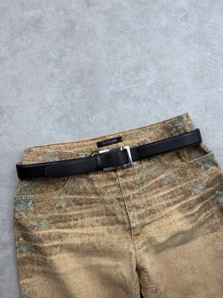 Gucci Black Leather Square Buckle Minimalist Belt QuqCWoiJ 0
