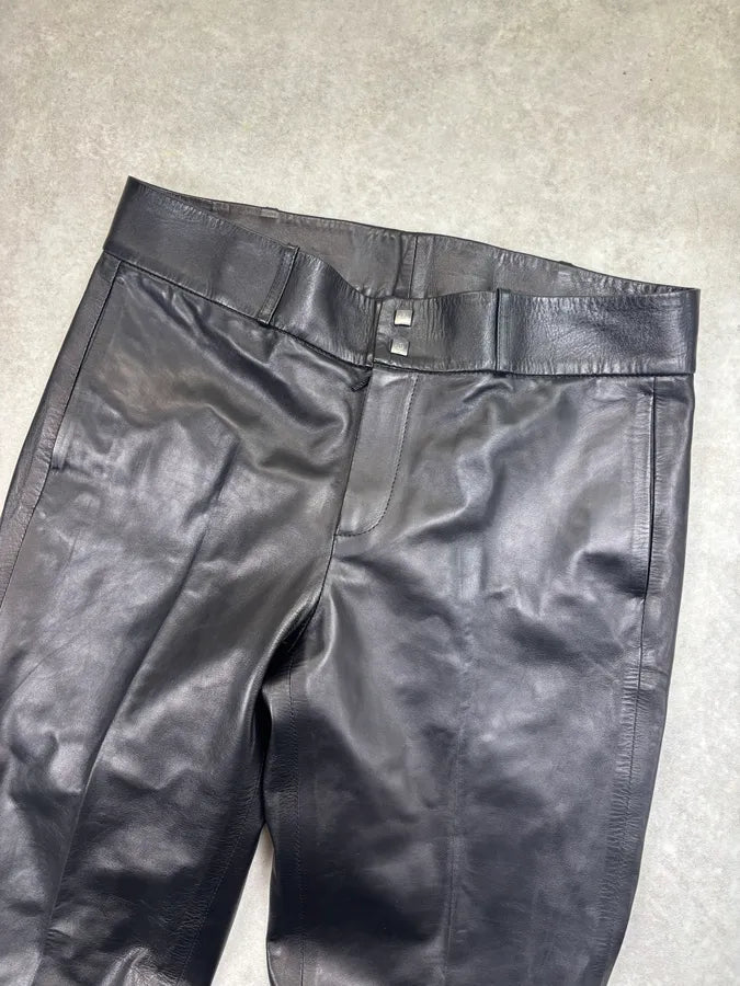 2000s Gucci Black Leather Pants by Tom Ford YLCSUIL 4