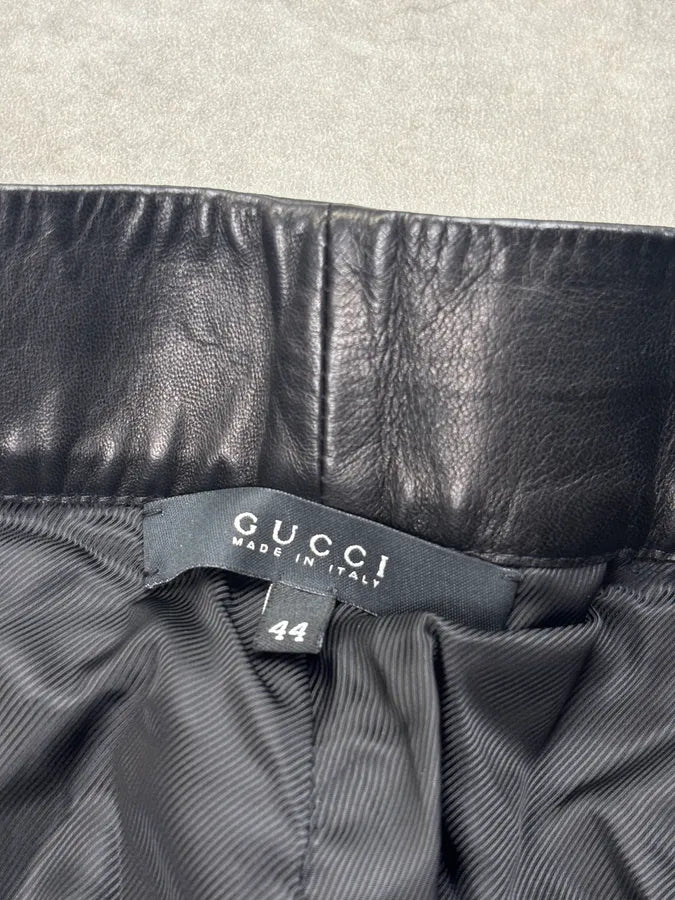 2000s Gucci Black Leather Pants by Tom Ford YLCSUIL 11