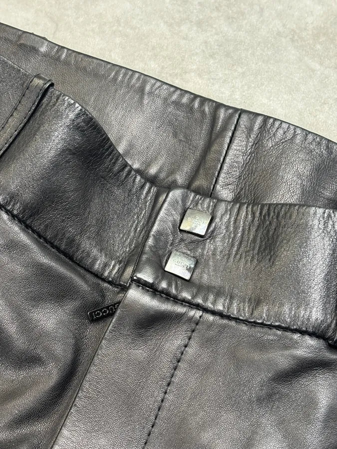 2000s Gucci Black Leather Pants by Tom Ford YLCSUIL 8