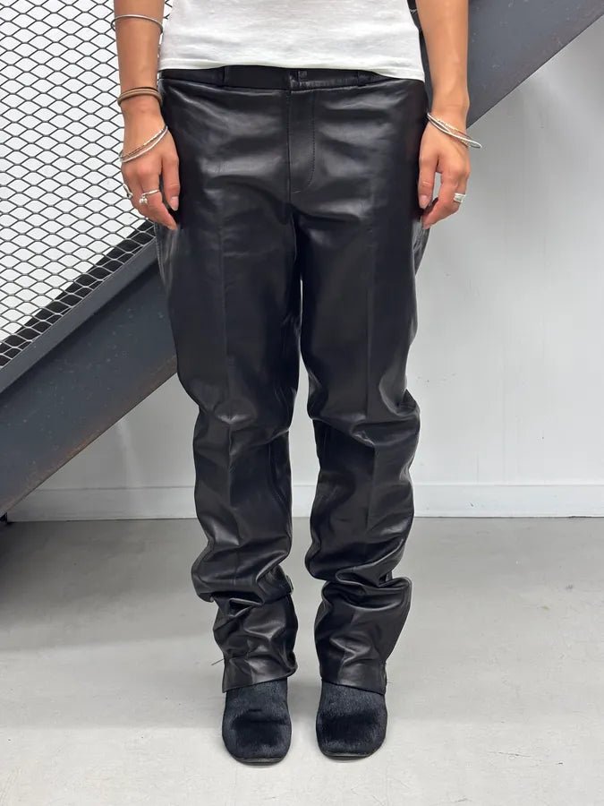 2000s Gucci Black Leather Pants by Tom Ford YLCSUIL 1