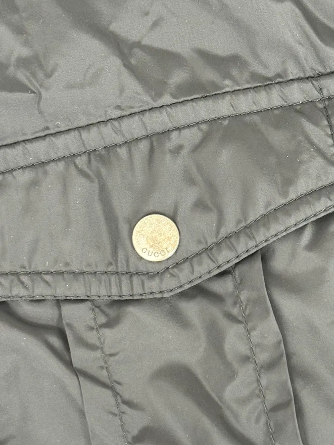 AW2013 Gucci Black Long Windbreaker Hooded Jacket zwryTrB 10